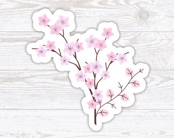 Sakura Cherry Blossoms, Vinyl Sticker, Japanese Cherry Blossoms, Spring Blossoms, Sakura Tree, Flowers, Blooms, Pink Cherry Blossoms, Floral