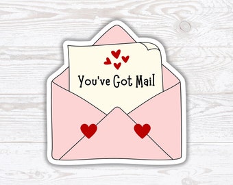 You&#39;ve Got Mail Packaging Sticker, Envelope Mailing Label Sticker, Envelope Sticker, You&#39;ve Got Mail label Sticker, Snail Mail Letter Mail