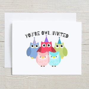 Invitation hibou, carte d'invitation, carte d'invitation d'anniversaire, invitation à une fête, célébration, hibou, invitation à un rassemblement, se réunir