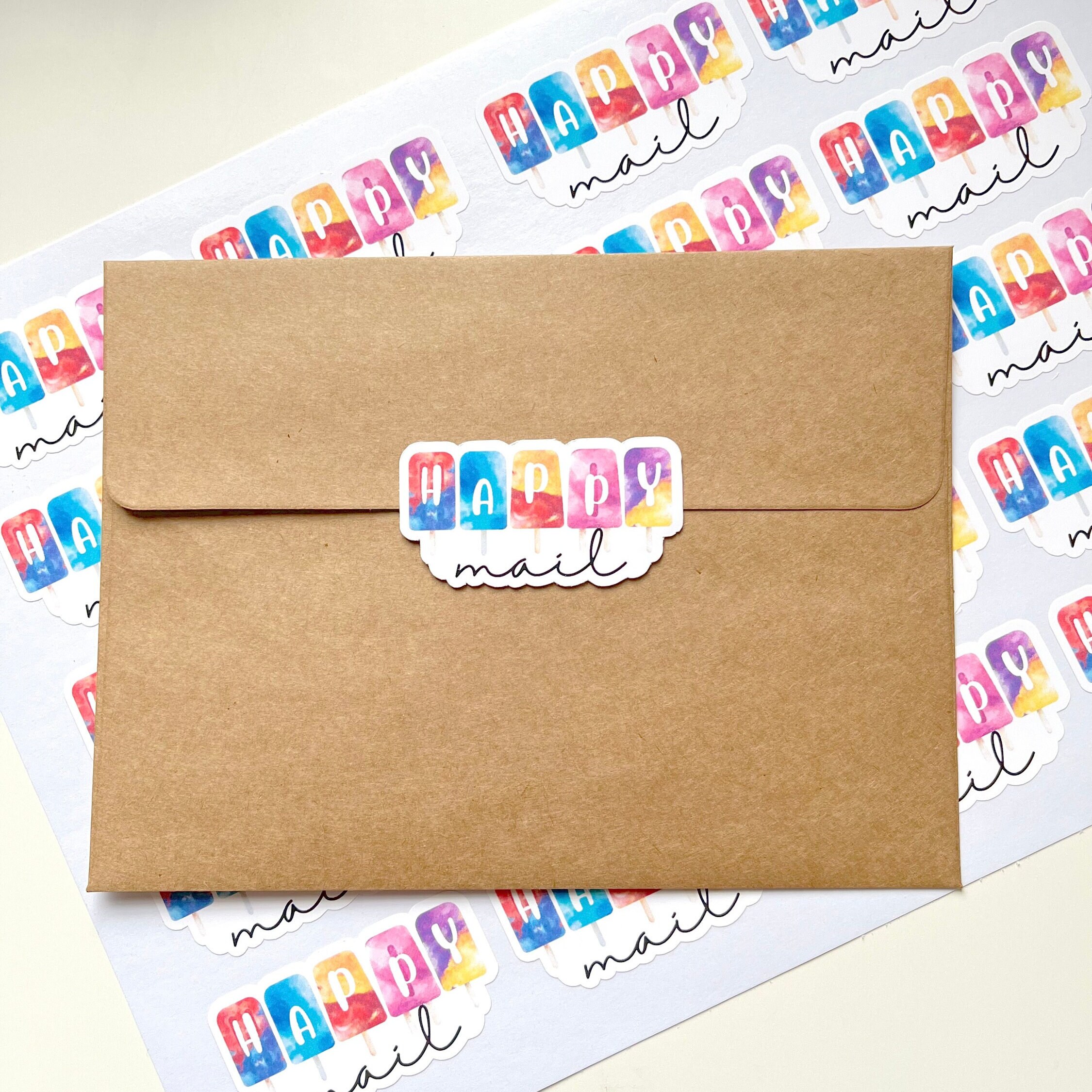 Mail Sticker Happy Mail Sticker, Summer Happy Mail Packaging Sticker, Summer ...