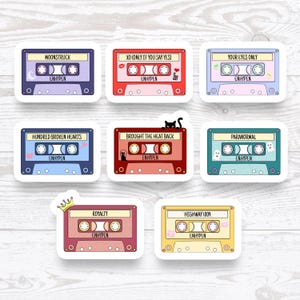 Adesivo de fita adesiva fofa ENHYPEN Mixed, Romance: Untold, ídolos do K-Pop, boy band coreana, adesivos de fita cassete, títulos de músicas do K-pop, XO Se você disser sim