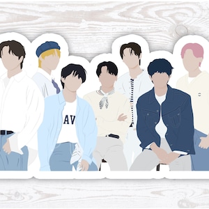ENHYPEN Members Sticker,  K-Pop Idols, Boy Band, Korean Boy Band, Music, Polaroid Love, Jungwon, Heeseung, Jay, Sunghoon, Jake, Sunoo, Ni-ki