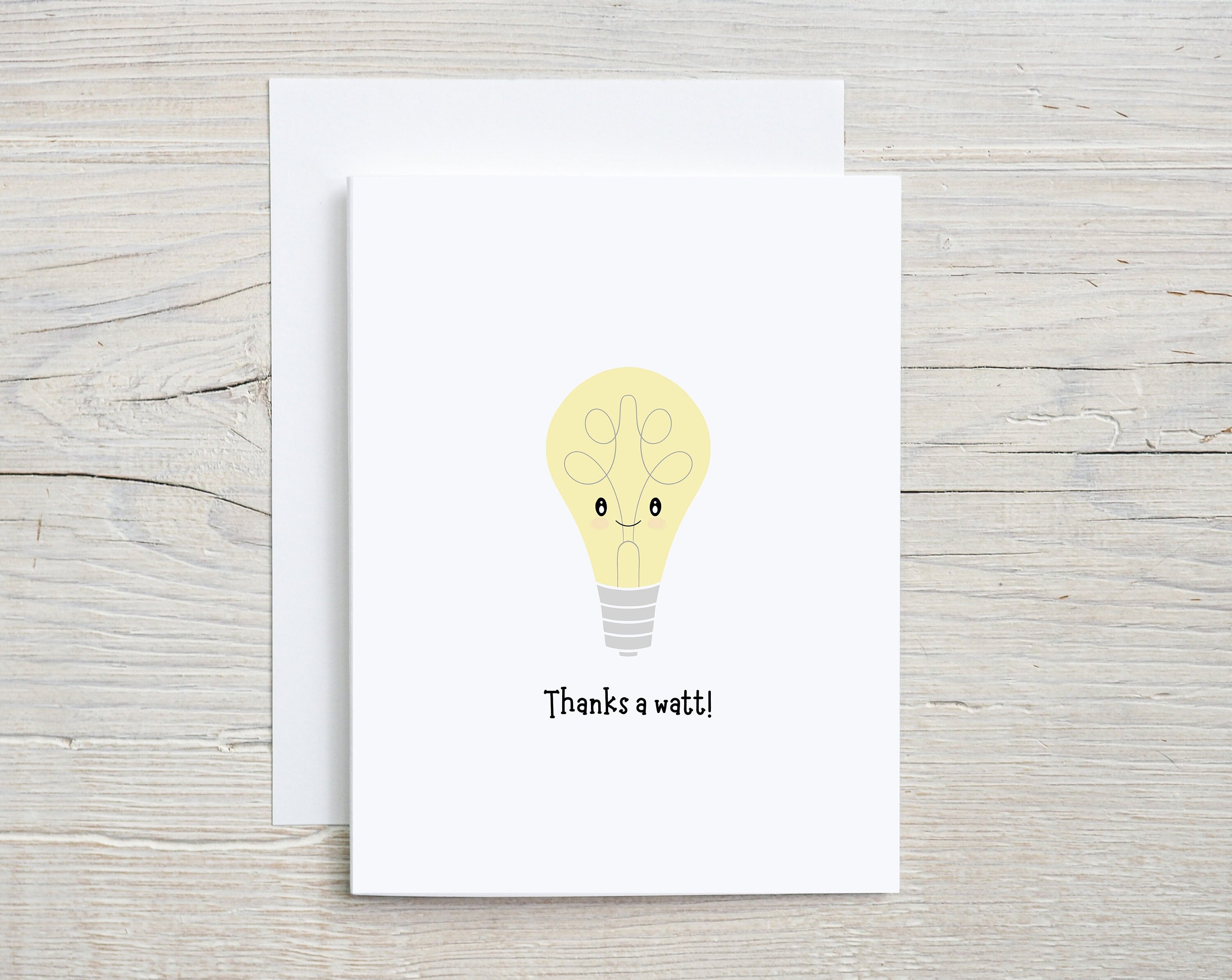 Thanks a Punny Greeting Card Handmade You - Etsy