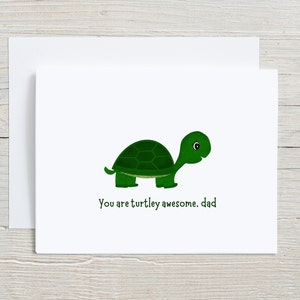 Tu es génial, papa, carte de voeux, papa génial, tortue dans une carapace, tortue mignonne, carte de fête des pères, fête des pères heureuse, meilleur papa