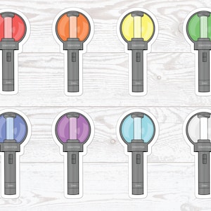 ENHYPEN Lightstick Vinyl Stickers, Kpop, Boy Band, Idol, Heeseung, Jay, Jake, Sunghoon, Sunoo, Jungwon, Ni-ki,Niki, I-land, Light Stick