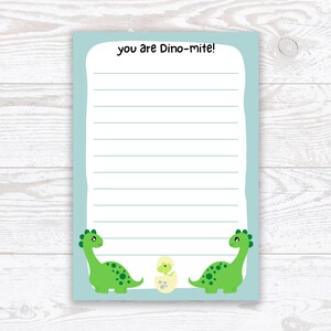 Cute Dinosaur Memo Pad or Memo Sheets, You are Dino-mite, Cute Dinosaur Writing Notepad, Kids Stationary  Dinosaur Pun Notepad, 30 sheets