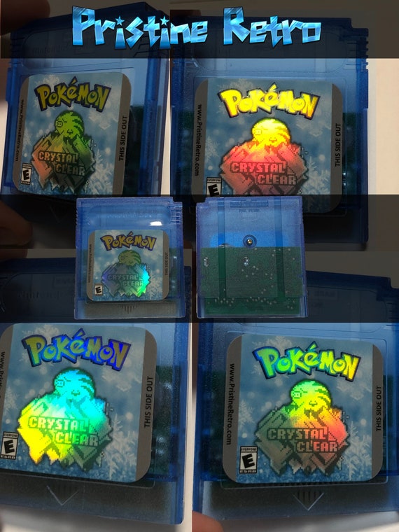 Pokemon Crystal Clear Custom Game for the Game Boy Color Etsy