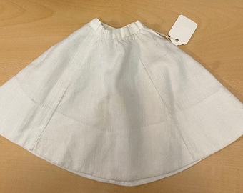 Vintage White Linen Doll Skirt