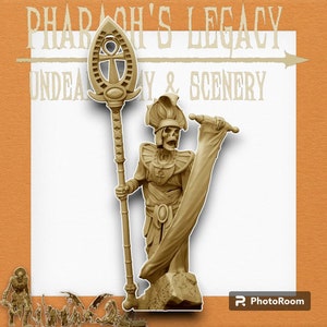 Undead Emissary Resin Miniature for The Ninth Age Fantasy Battles and Compatible Wargames - Pharaoh's Army: Undead Army