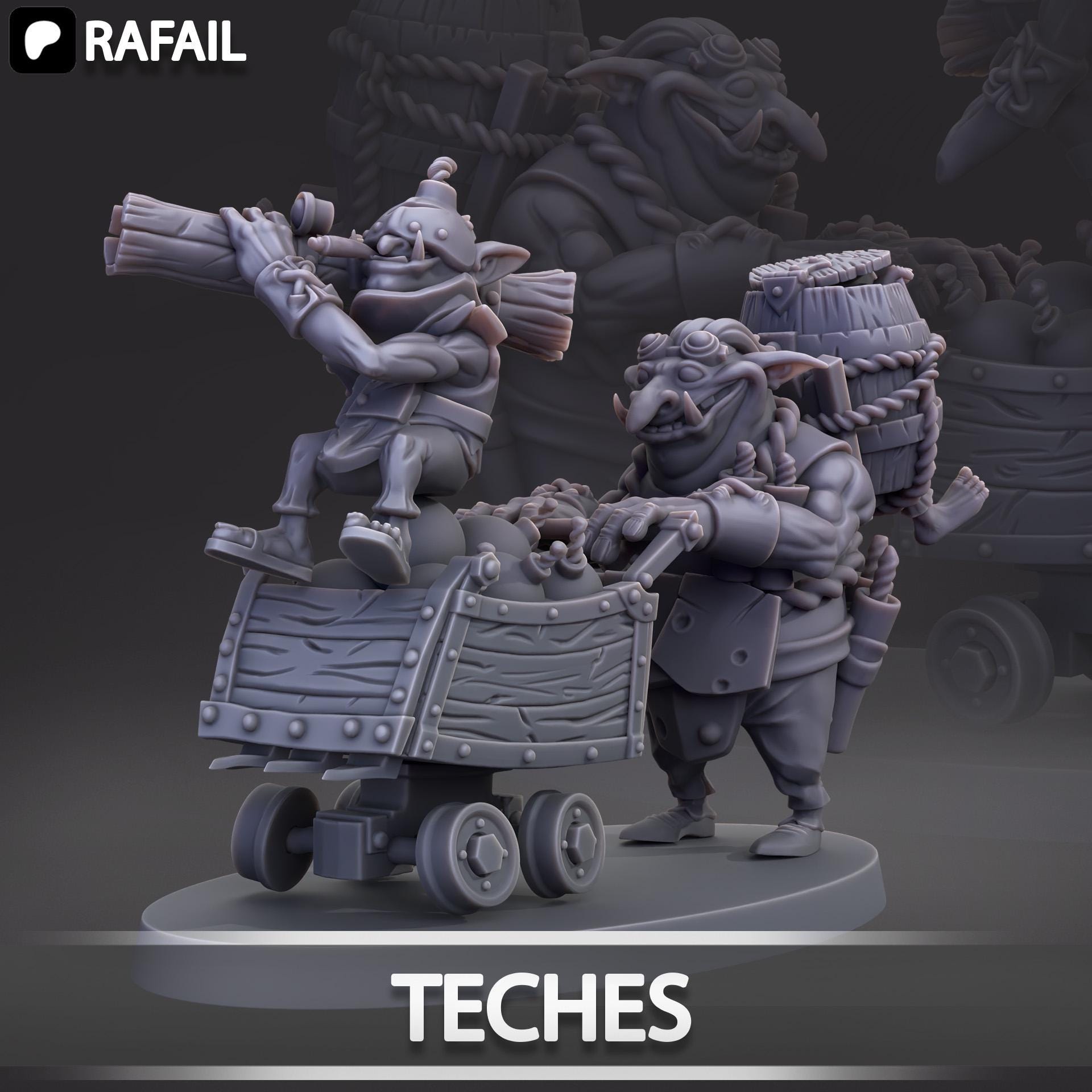 Teches - Rafail Miniatures - 3D-harsfiguur geïnspireerd op Dota 2