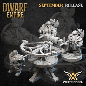 White Angel Miniatures によるドワーフ帝国軍のドワーフ クロスボウ。ウォーゲーム、ダンジョンズ & ドラゴンズ、パスファインダーに最適です。