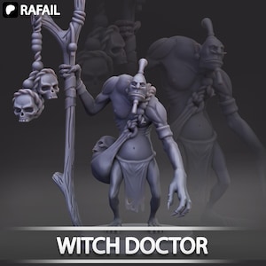 Witch Doctor - Rafail Miniatures - 3D resin figure inspired by Dota 2