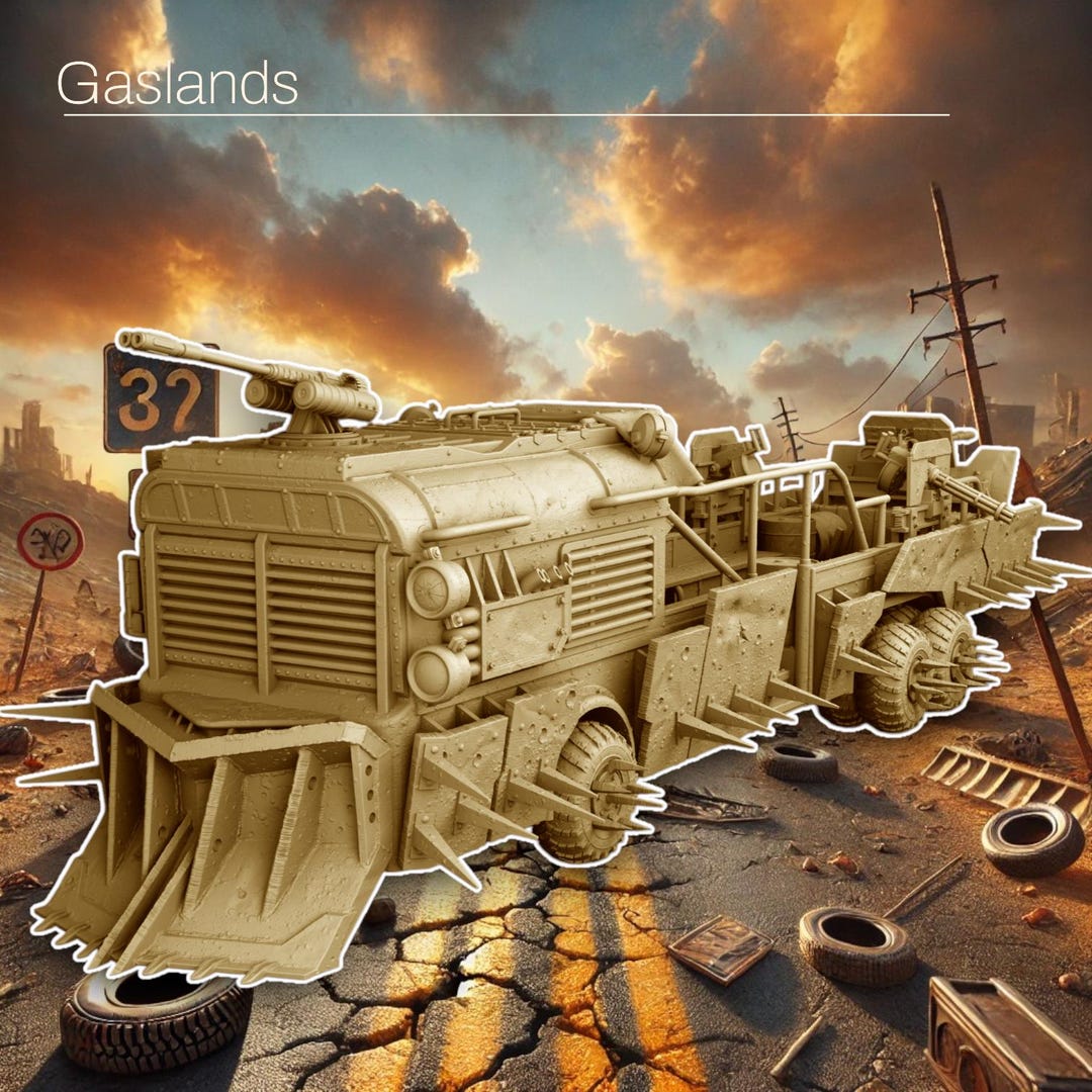 Cabriolet Bus Gaslands 3D Printed Resin Car for Epic Racing, Custom ...