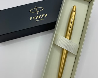 24k Genuine Gold Covered Parker 'Jotter' Pen In Box With Certificate