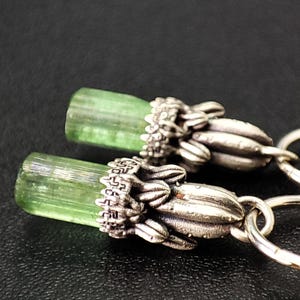 Green Tourmaline Cactus Earrings – Sterling Silver San Pedro Sleeper Pair