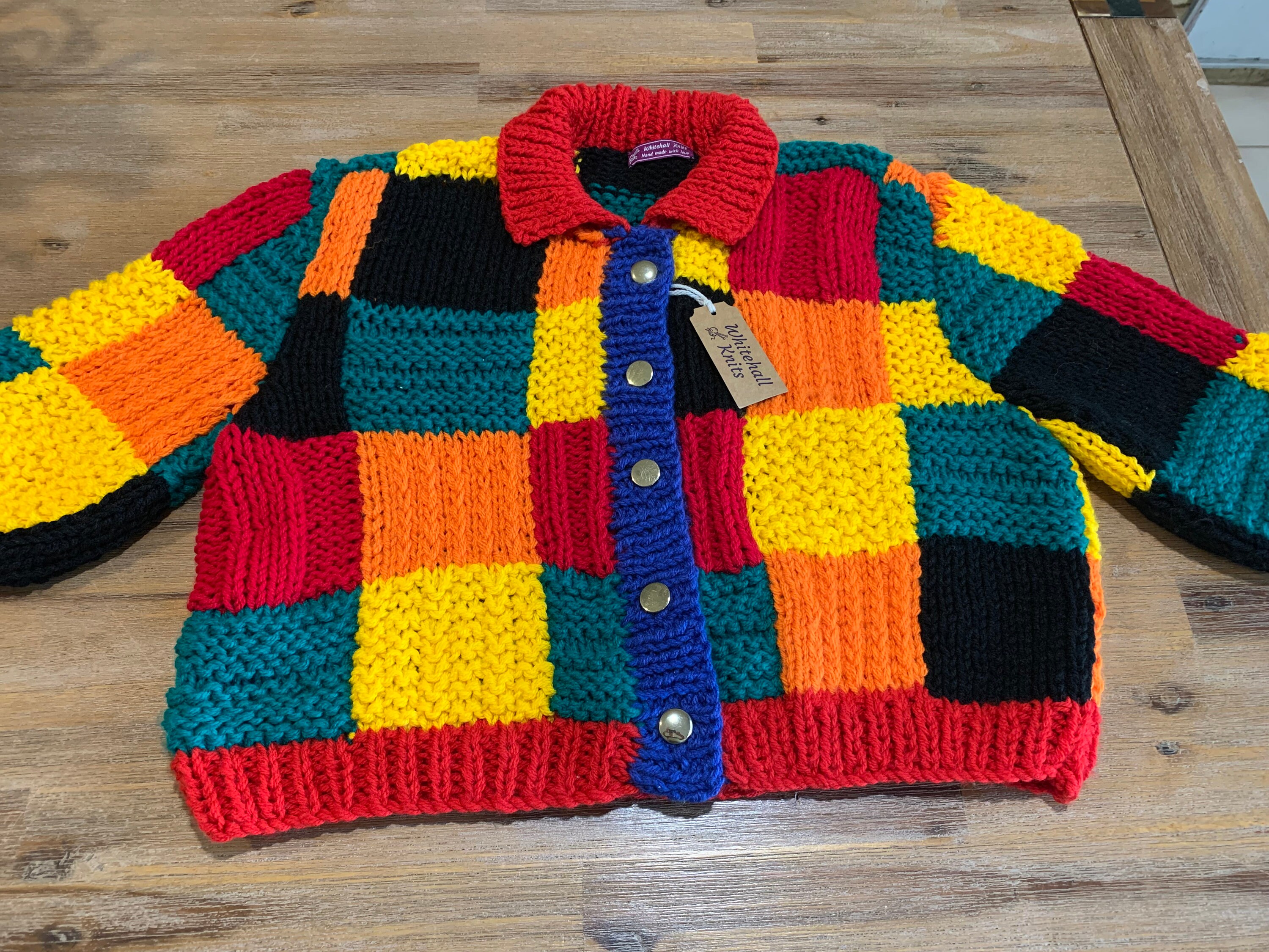 colourful cardigan