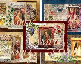 Medieval Dreams Collage Digital Prints (Group3)