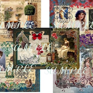Elegant Vintage Lady Digital Prints (Group3)