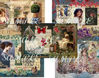 Elegant Vintage Lady Digital Prints (Group3)