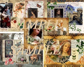 Medieval Dreams Collage Digital Prints (Group 1)