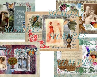 Elegant English Lady Digital Collage Prints (Group 2)