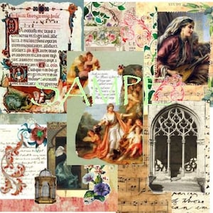 Medieval World Digital Collage Prints (Group 3-4)
