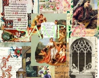 Medieval World Digital Collage Prints (Group 3-4)