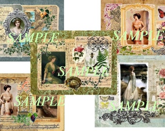 Elegant Vintage Lady Digital Prints (Group2)