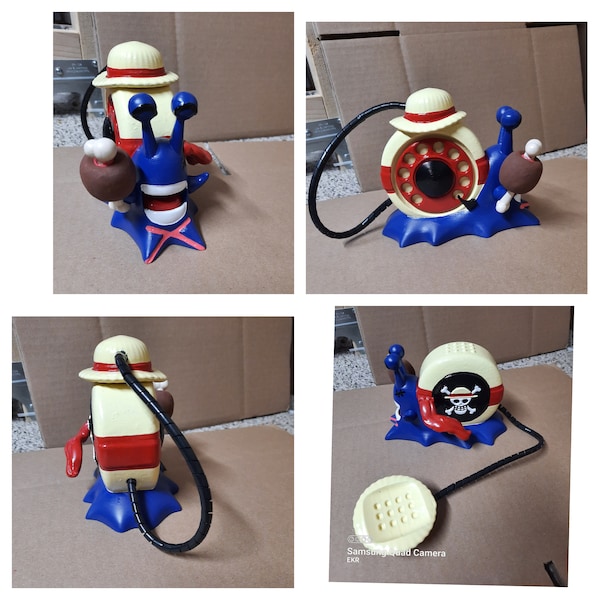 Transpondeur Luffy escargot W cadran rotatif pour cosplay