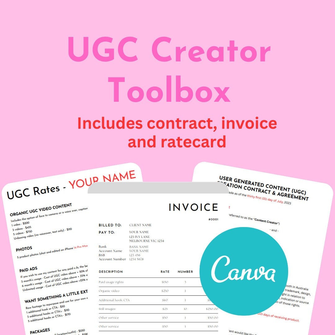 UGC Creator Toolbox - Australian Contract, Invoice and Rate Card ...