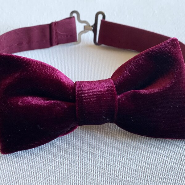 Burgundy Bow Tie Etsy