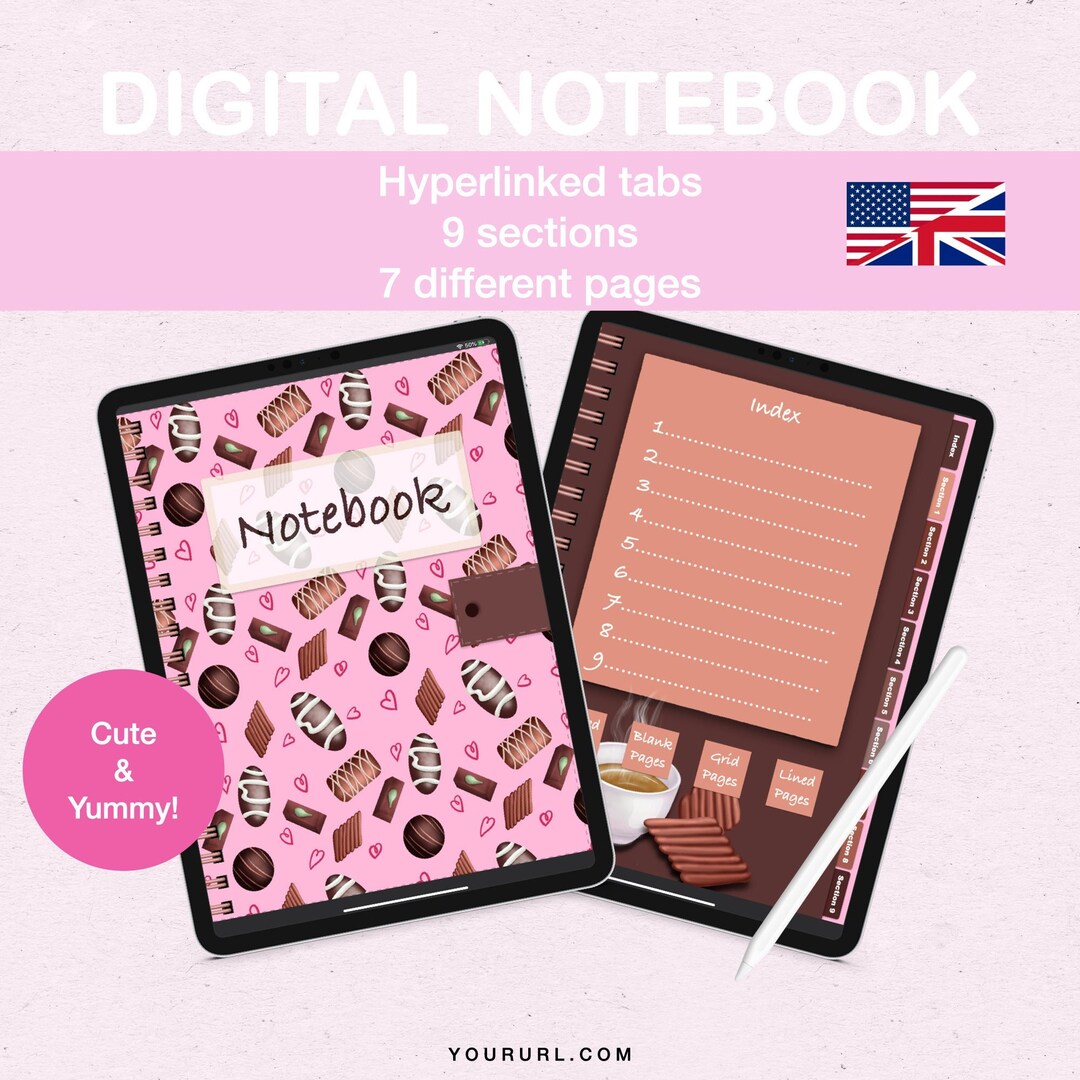 DIGITAL NOTEBOOK undated Digital Planner Digital Planners Etsy