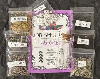 Anxiety Spell DIY Spell Jar Kit - Do It Yourself