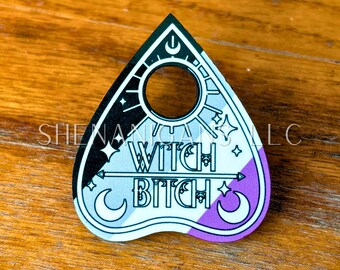 Asexual Pride Flag Planchette Pin (Pronoun Styles Available)