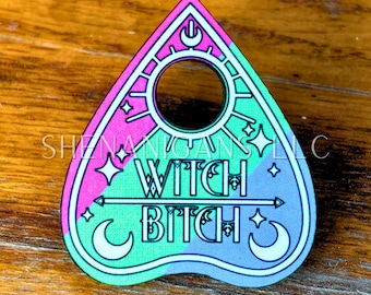 Polysexual Pride Flag Planchette Pin (Pronoun Styles Available)