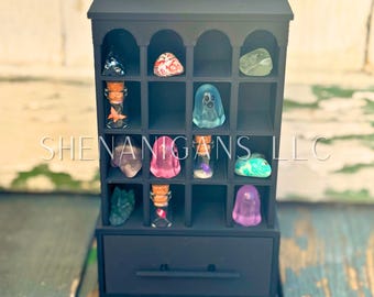 Miniature Curio Shelf Hutch w/ Drawer