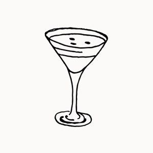 Espresso Martini Illustration, Digital File, Wedding Bar Menu