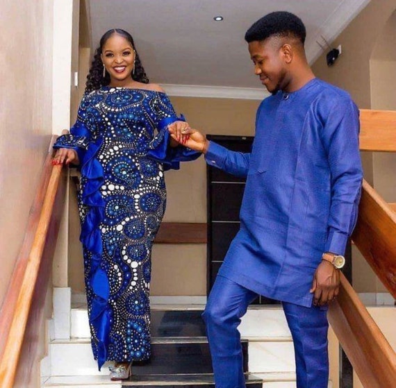 Ankara Couple design Couple Outfit Matching Outfit for Couples Wedding Outfits Anniversary African Wear Dashiki