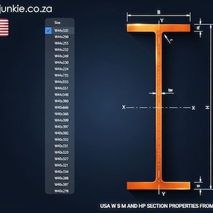 Blocs AutoCAD | Sections en acier américaines | Propriétés de coupe W S M et HP conformes à l'AISC