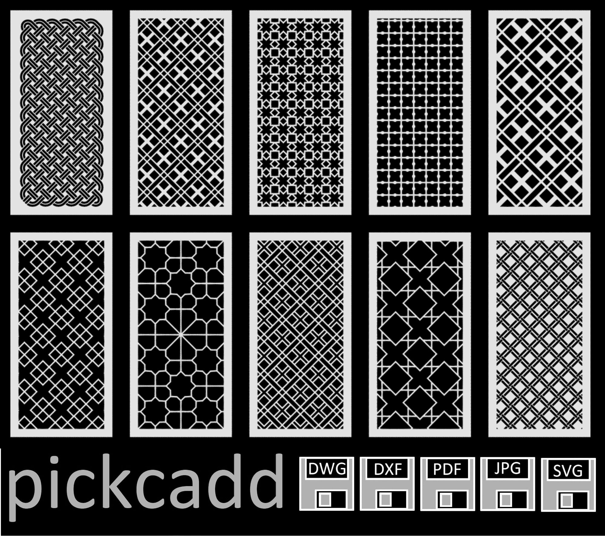 Decorative Screens 3 | 10 Affordable Modern Pattern Digital Vector File ...