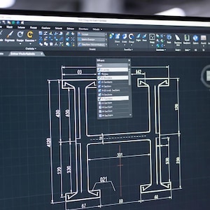 Blocs AutoCAD | Sections en acier américaines | Série 700x500 de bride lourde à section en H