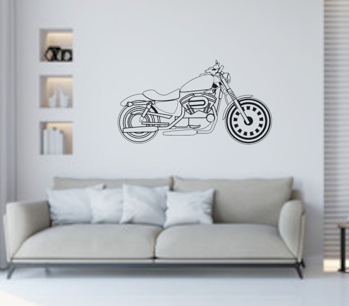 Motorcycle Art 2| Digital Vector File Templates, to Be Used for Laser ...