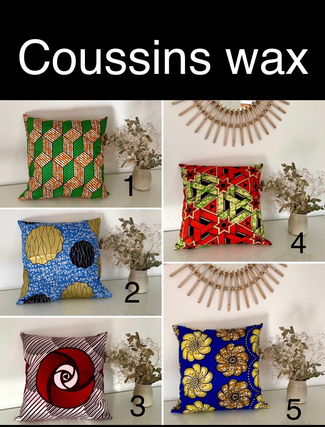 Housse de Coussin Wax