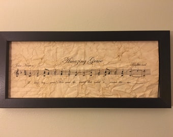 Amazing Grace Antiqued Wall Hanging