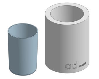 Large cup mug plaster slip casting mould. Form mold P0258L