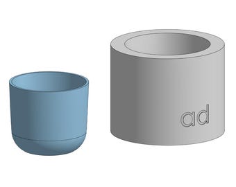Small cup mug plaster slip casting mould. Form mold P0207S