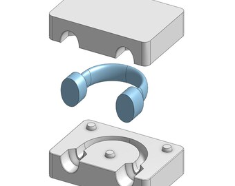 Small handle plaster slip casting mould. Form mold P0207HS