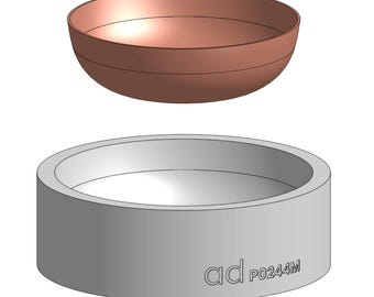Medium curved bowl plaster slip casting mould. Form mold P0244M