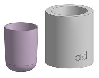 Large cup mug plaster slip casting mould. Form mold P0207L