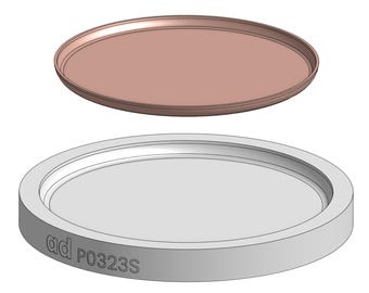 Small rounded plate slip casting mould. Form mold P0323S